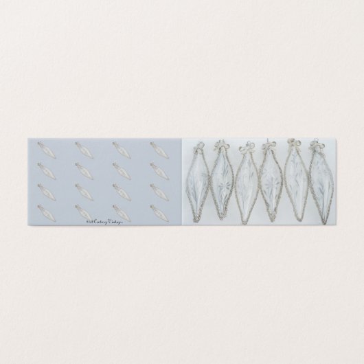  zilveren kerstbal kaart (Buitenkant ongevouwen)