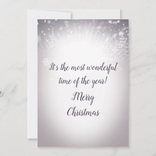 Zilveren kerstballen kerstdiner kaart (Achterkant)