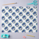 Zilveren kerstballetjes met blauwe baard tissuepapier (Craft)