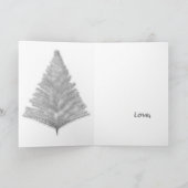 Zilveren kerstboom #2 feestdagen kaart (Binnen)