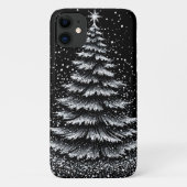 Zilveren kerstboom Case-Mate iPhone case (Achterkant)
