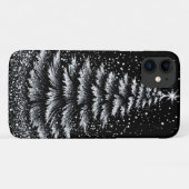 Zilveren kerstboom Case-Mate iPhone case (Achterkant (horizontaal))