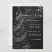 Zilveren kerstboom, feestfeest voor bedrijven kaart (Voorkant)