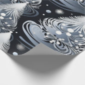 Zilveren kerstboom inpakpapier (Hoek)