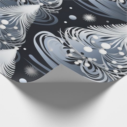 Zilveren kerstboom inpakpapier (Hoek)