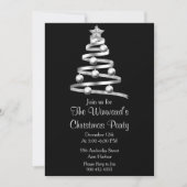 Zilveren kerstboom kaart (Voorkant)