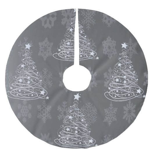 Zilveren kerstboom Modern ontwerp Kerstboom Rok (Voorkant)