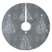 Zilveren kerstboom Modern ontwerp Rok (Voorkant)