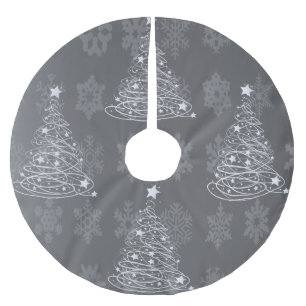 Zilveren kerstboom Modern ontwerp Rok