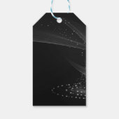 Zilveren kerstboom, zwart - op maat cadeaulabel (Achterkant)