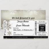 Zilveren kerstcadeau voor bruiloft kaart (Voorkant / Achterkant)