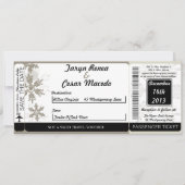 Zilveren kerstcadeau voor bruiloft kaart (Voorkant)