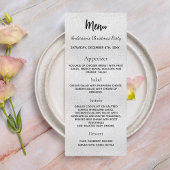 Zilveren kerstfeest diner menu