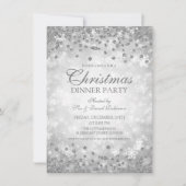 Zilveren kerstfeest Glitter Winter Wonder Kaart (Voorkant)