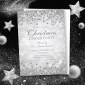 Zilveren kerstfeest Glitter Winter Wonder Kaart