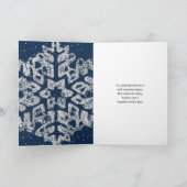 Zilveren Kerstmis Glitter Sneeuwvlok Corporate Nav Feestdagen Kaart (Binnen)