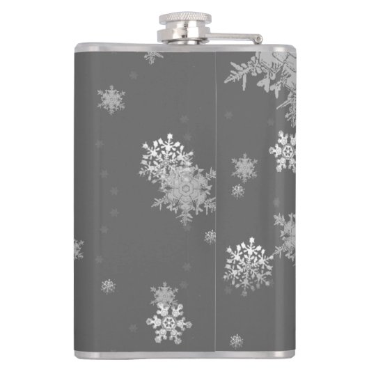 Zilveren kerstsierfeestfles heupfles (Achterkant)