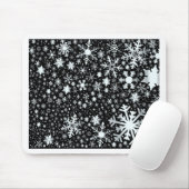 Zilveren kerstsnowflakes muismat (Met muis)