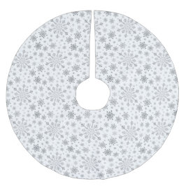  zilveren kerstsnowflakes op winterwit kerstboom rok