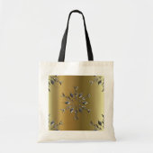 Zilveren kerststerren tote bag (Voorkant)