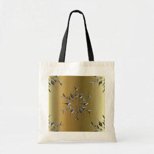 Zilveren kerststerren tote bag