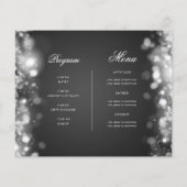 Zilveren kerstverlichting Uitnodigen Programma & M Flyer (Achterkant)