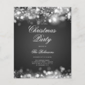 Zilveren kerstverlichting Uitnodigen Programma & M Flyer (Voorkant)