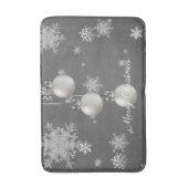 Zilveren kerstversiering Bath Mat (Voorkant Verticaal)