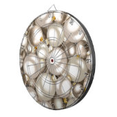 zilveren kerstversiering dartbord (Voorkant Rechts)