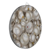 zilveren kerstversiering dartbord (Voorkant Links)