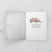 Zilveren kerstversiering met Snowflakes-kaart Kaart (Binnen)