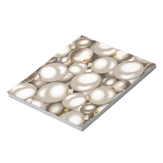 zilveren kerstversiering notitieblok (Linkerzijde)