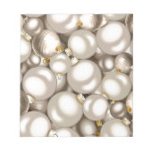 zilveren kerstversiering notitieblok (Voorkant)