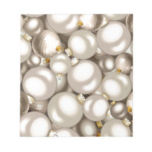 zilveren kerstversiering notitieblok