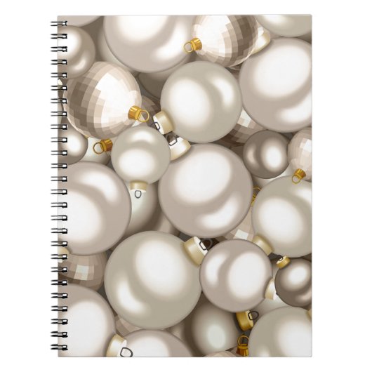 zilveren kerstversiering notitieboek (Voorkant)
