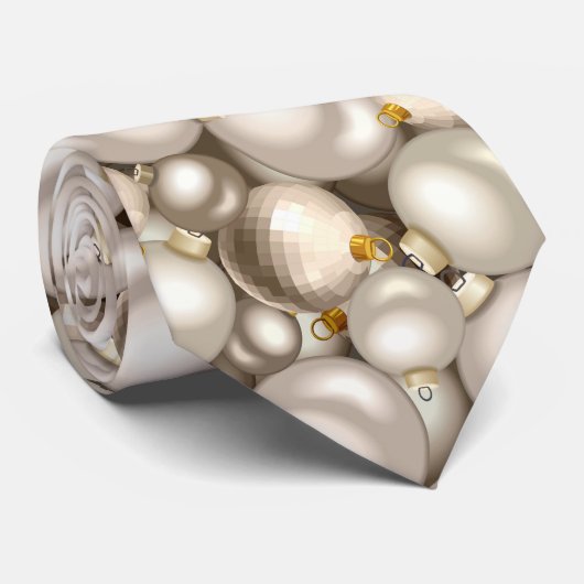 zilveren kerstversiering stropdas (Opgerold)