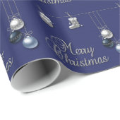 Zilveren kerstversieringen - Verpakkingspapier Cadeaupapier (Rol Hoek)