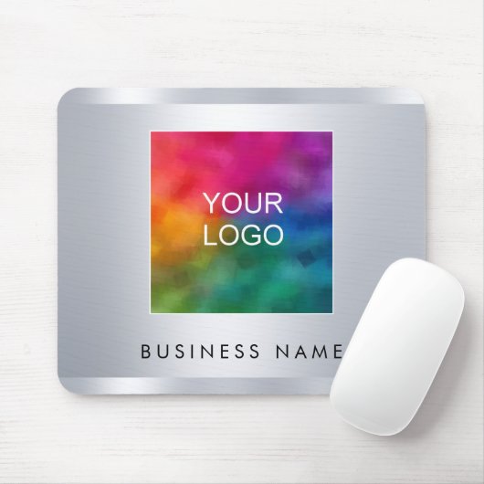 Zilveren Kijk Toevoegen aan uw zakelijke Afbeeldin Muismat (Met muis)