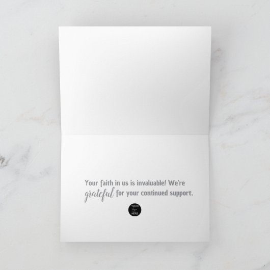 Zilveren klant Bedankt Waardering (Binnen)