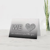 Zilveren klant Bedankt Waardering (Voorkant)