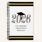 Zilveren Klas van 2026 Afstuderen Notitieboek (Voorkant)