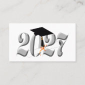 Zilveren Klas van 2027 Afstuderen Visitekaartje (Voorkant)