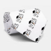 Zilveren Klasse van 2025 Afstuderen Stropdas (Opgerold)