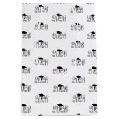 Zilveren Klasse van 2026 Afstuderen Medium Cadeauzakje (Voorkant)