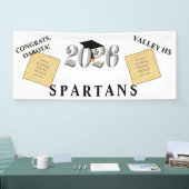 Zilveren Klasse van 2026 Afstuderen Spandoek (Beurs)