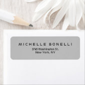 Zilveren kleur Professioneel retour adreslabel Etiket (Insitu)