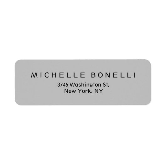 Zilveren kleur Professioneel retour adreslabel Etiket (Voorkant)