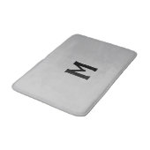 Zilveren kleur zwart monogram badmat (Gekanteld)
