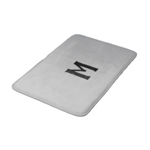 Zilveren kleur zwart monogram badmat