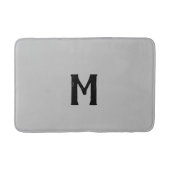 Zilveren kleur zwart monogram badmat (Voorkant)